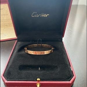 Cartier love bangle pink gold size 16